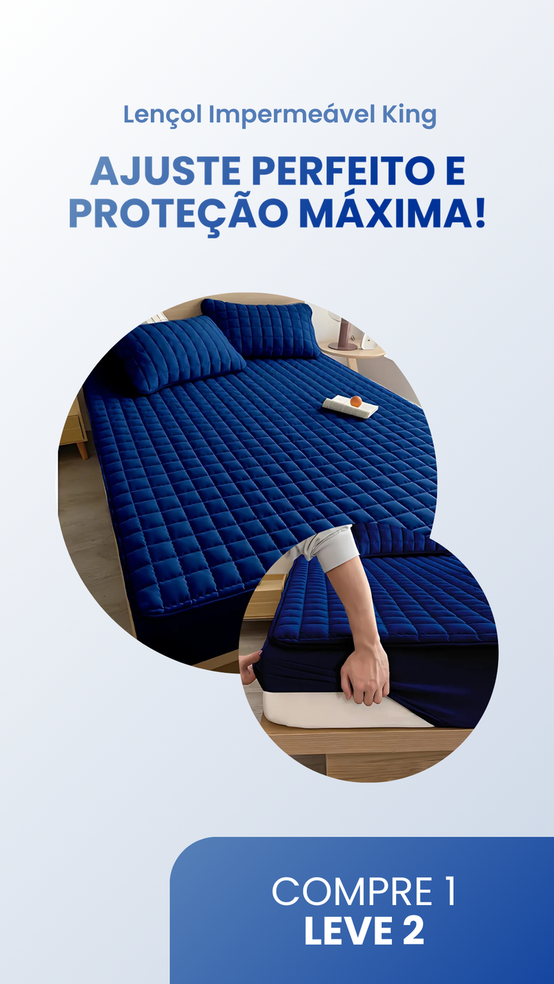 Lençol Impermeável - Capa Protetora com Elástico king