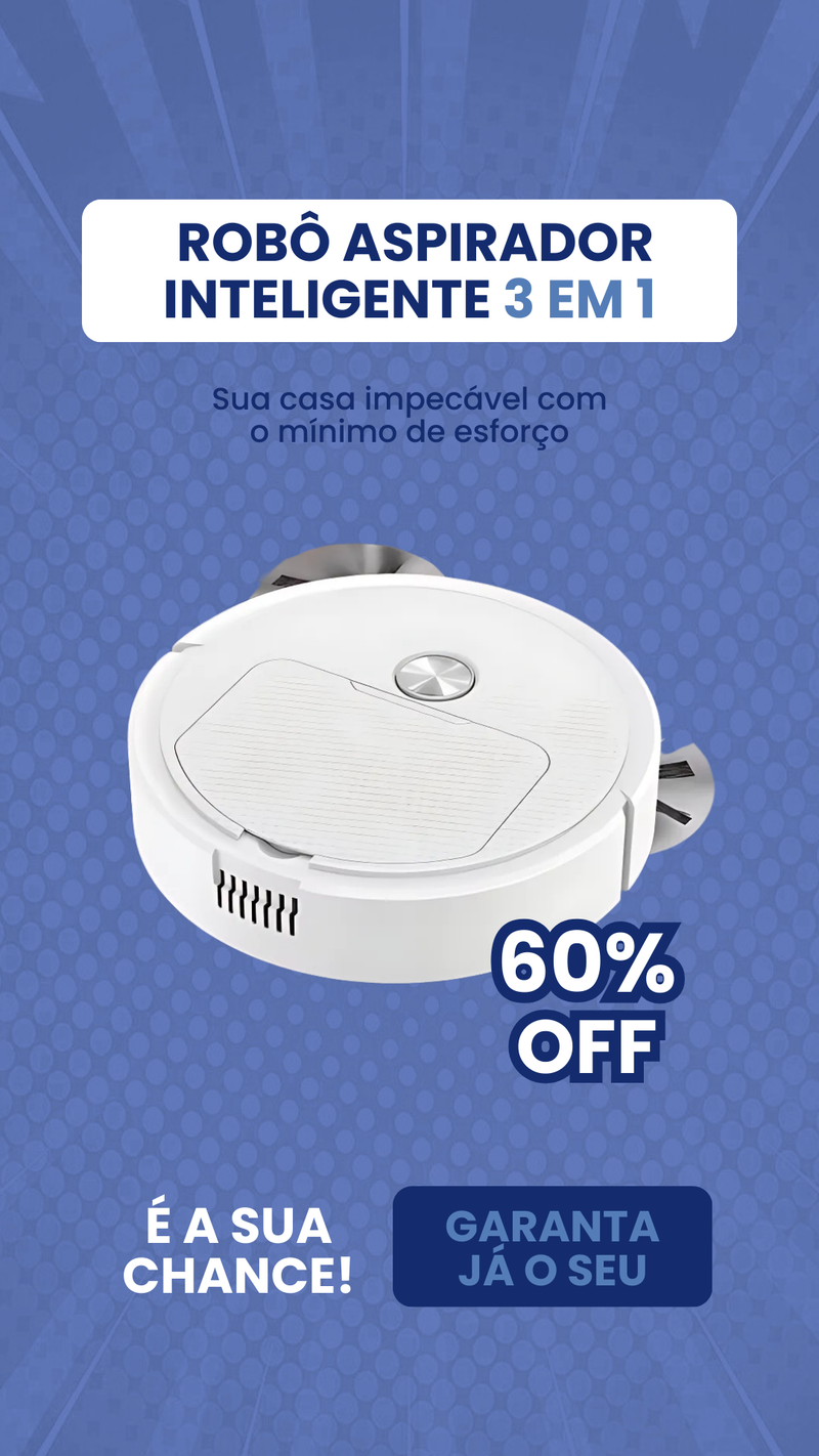 Robô Aspirador Inteligente 3 em 1 - Maxclean™