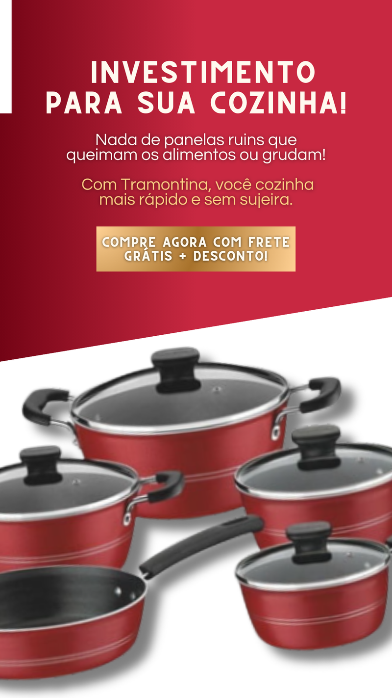 Jogo de Panelas 12 Peças Antiaderente Alumínio Turim - Tramontina