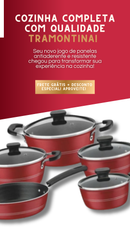 Jogo de Panelas 12 Peças Antiaderente Alumínio Turim - Tramontina