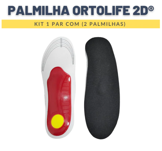 Palmilha Ortopédica Ortolife 2D® - O Segredo para Pés Saudáveis e Dias Sem Dor