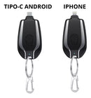 Chaveiro Power Bank - 1500mAh Ultra-Compacto Carregamento Rápido