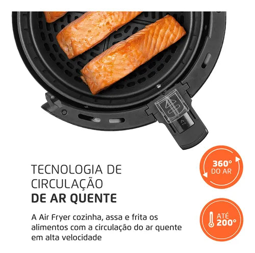 Fritadeira De Ar Air Fryer 3,5l Preta Mondial 110v/220v