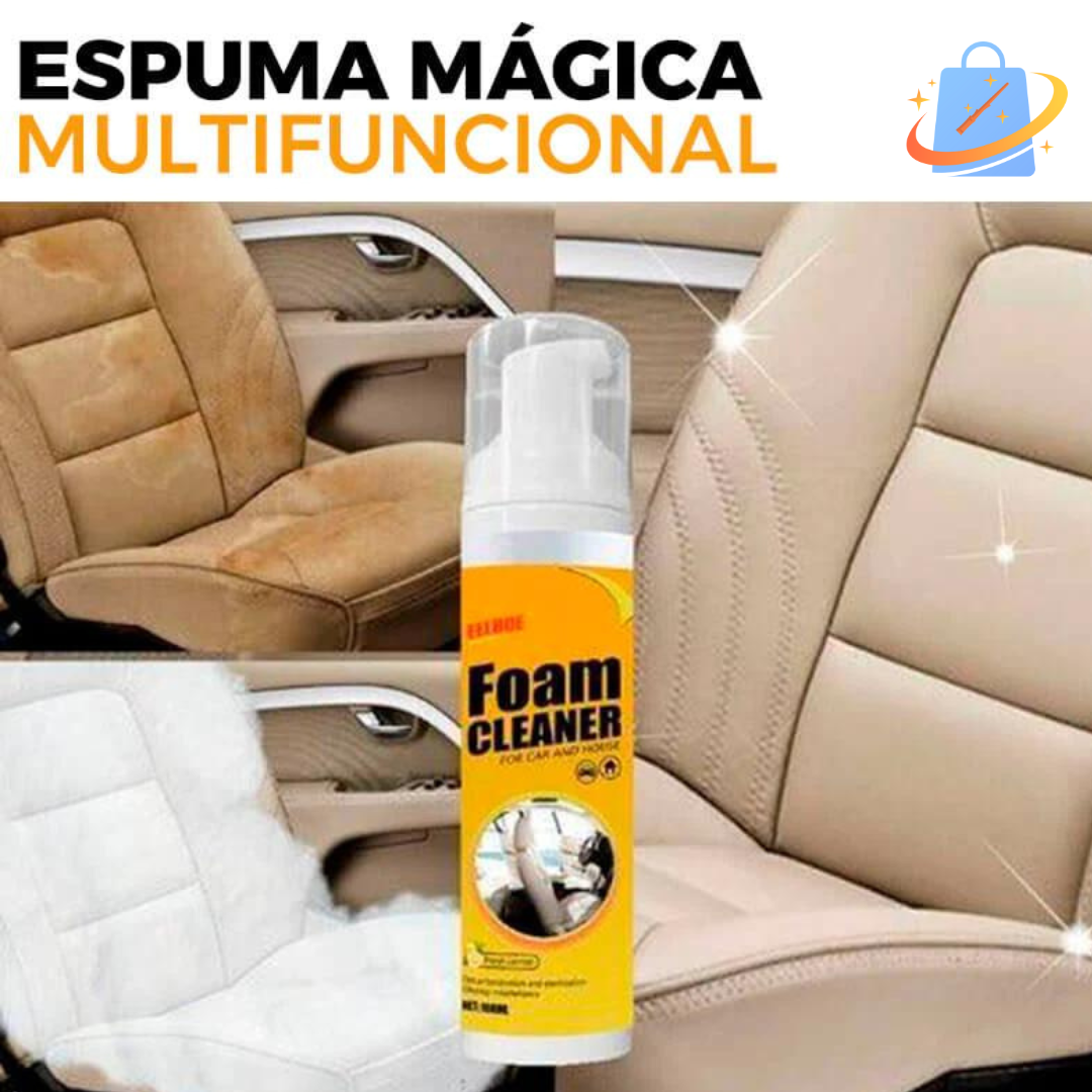 Spray de Espuma Mágica pra Limpeza Profunda - Foam Cleaner Magic™: Seu Carro Novo e Sem Manchas + BRINDE EXCLUSIVO