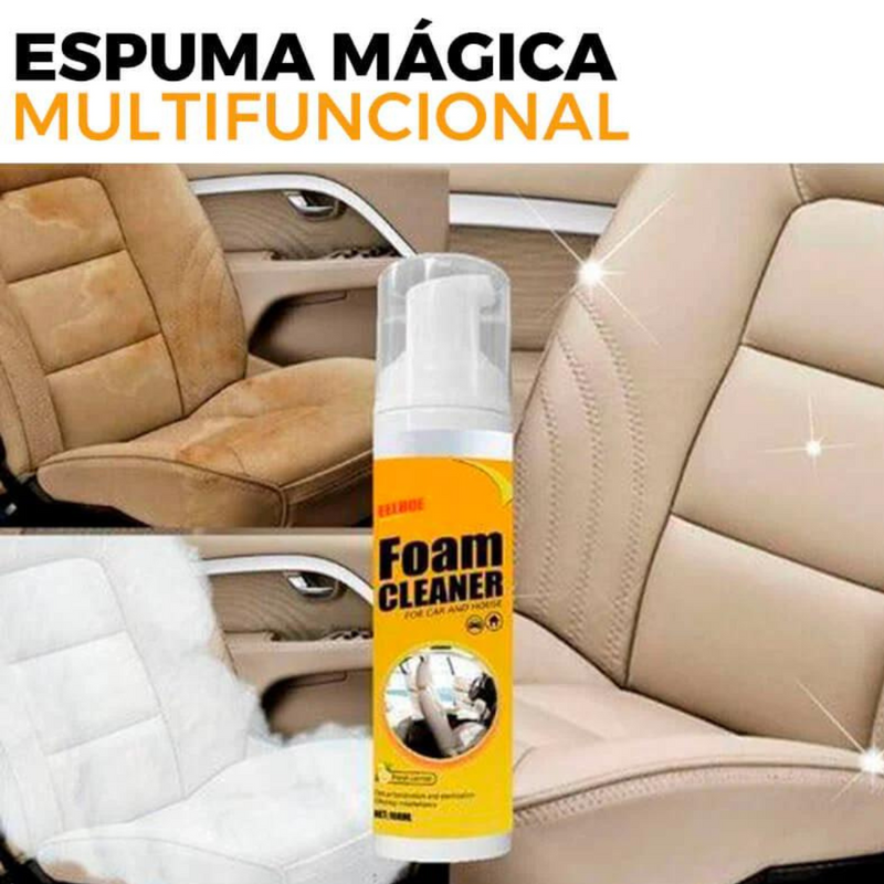 Spray de Espuma Mágica pra Limpeza Profunda - Foam Cleaner™: Seu Carro Novo e Sem Manchas + BRINDE EXCLUSIVO