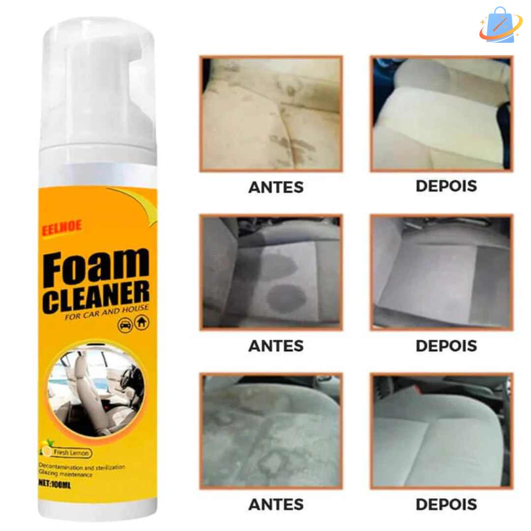 Spray de Espuma Mágica pra Limpeza Profunda - Foam Cleaner Magic™: Seu Carro Novo e Sem Manchas + BRINDE EXCLUSIVO