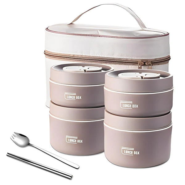 KIT POTES TÉRMICOS LUNCHBOX + LANCHEIRA E TALHERES GRÁTIS®