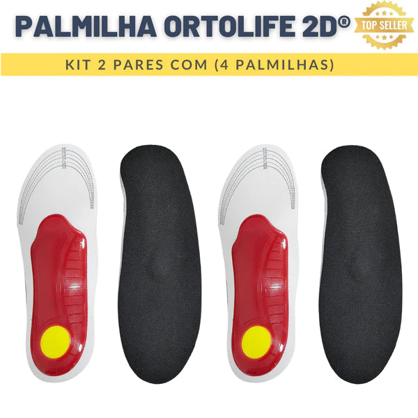 Palmilha Ortopédica Ortolife 2D® - O Segredo para Pés Saudáveis e Dias Sem Dor