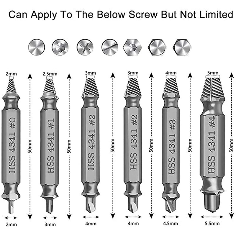 KIT EXTRATOR DE PARAFUSOS