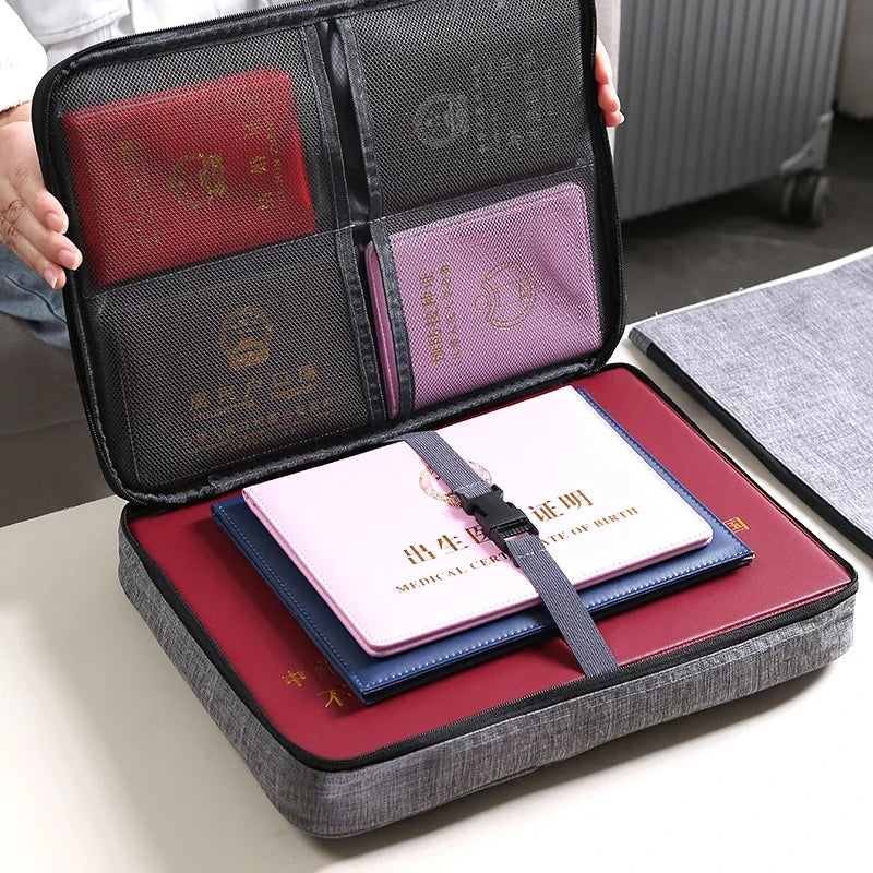 Large Capacity Waterproof Document Storage Bags Briefcase Electronic Organizer School Office Business File Folder Accessories