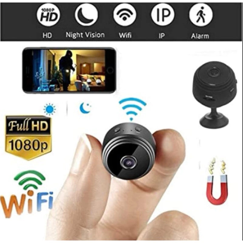 Kit 3 Câmeras A9 HD Mini com visão noturna Wifi Câmera 1080P Vigilância