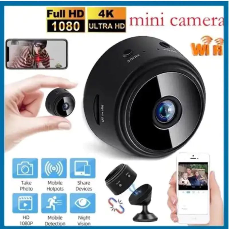 Novo A9 HD Mini com visão noturna Wifi Câmera 1080P Vigilância