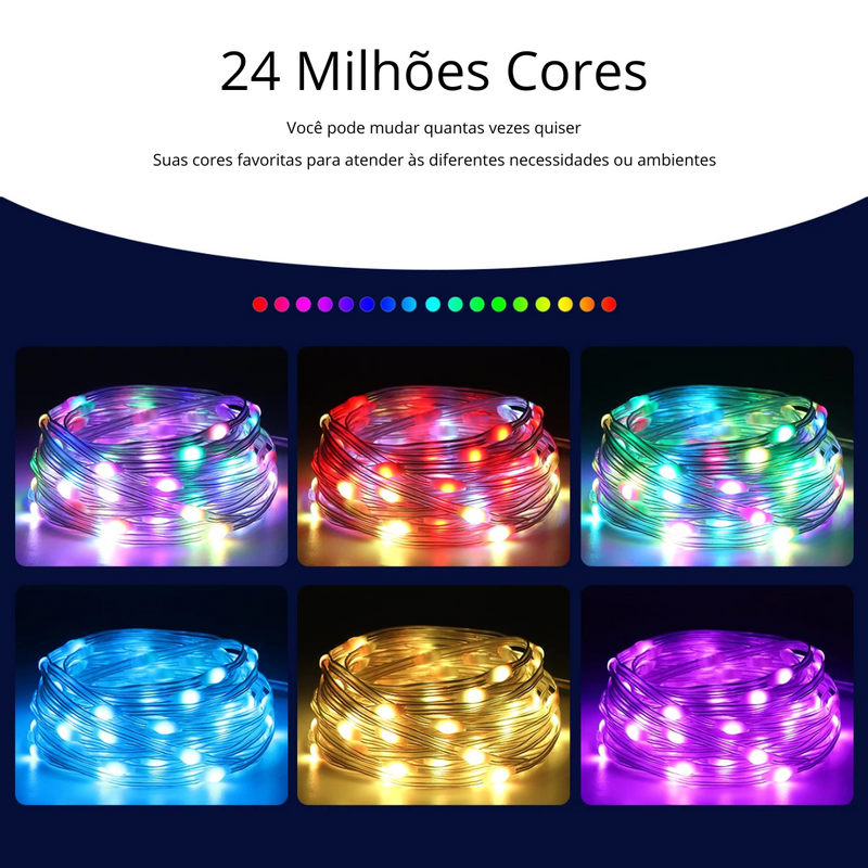 Pisca Pisca Led Smart de Natal - 24 Milhões de Cores