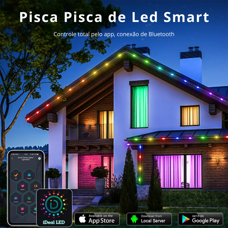 Pisca Pisca Led Smart de Natal - 24 Milhões de Cores