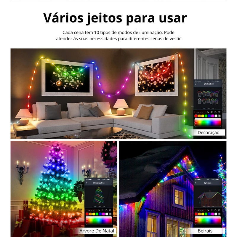 Pisca Pisca Led Smart de Natal - 24 Milhões de Cores