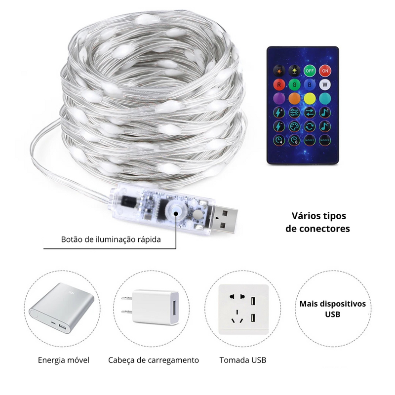 Pisca Pisca Led Smart de Natal - 24 Milhões de Cores